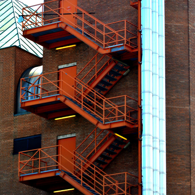 "Steps in industrial building" stock image