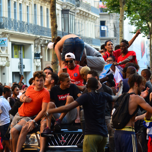 "Celebration after winning the world cup" stock image