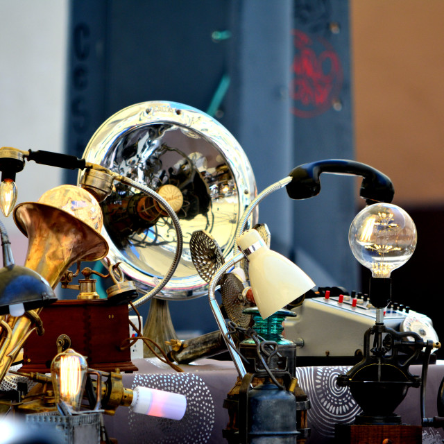 "Articles in the antique market" by Amit Mendelsohn - £50.00 "Articles in the antique market" stock image