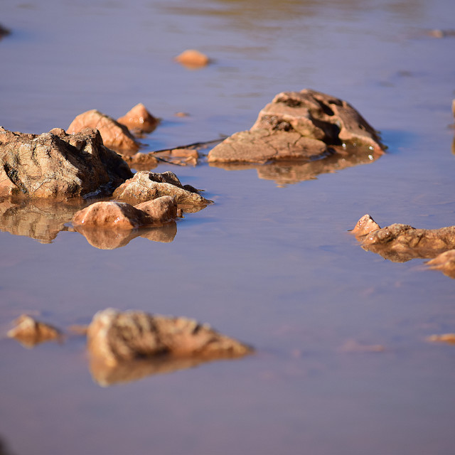 "Stones in the mud" stock image