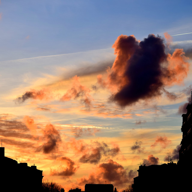 "Explosions in the sky" by Amit Mendelsohn - £50.00 "Explosions in the sky" stock image