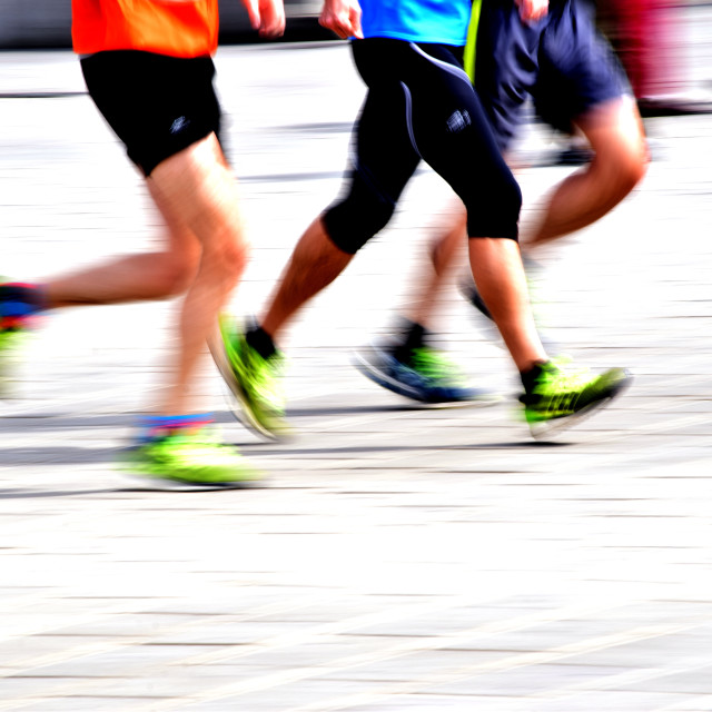 "Legs on the run" stock image