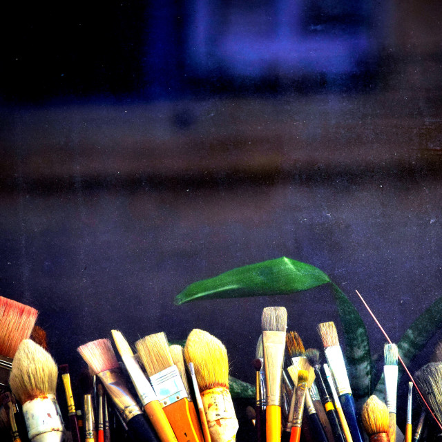 "Brushes" by Amit Mendelsohn - £50.00 "Brushes" stock image