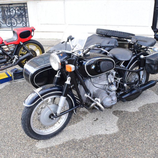 "An old motorcycle 6" stock image