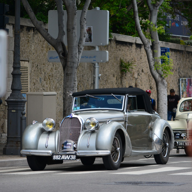 "An old Talbot on the way" stock image