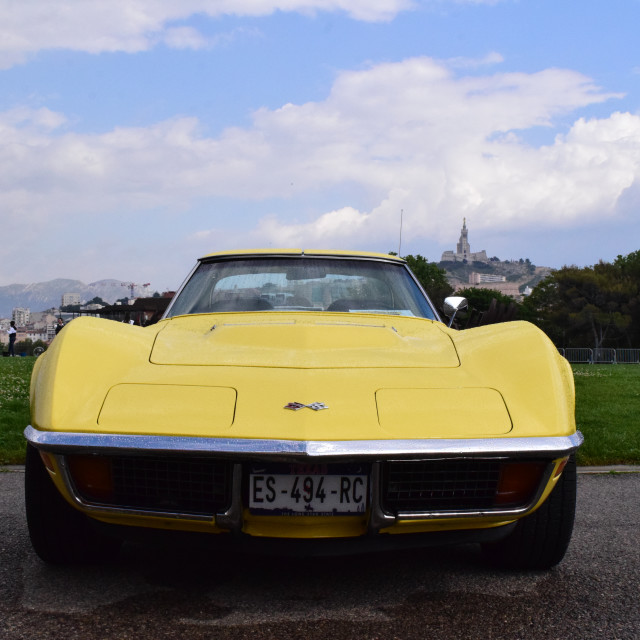 "An old Corvette" stock image