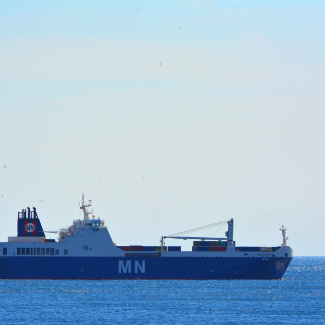 "A cargo ship" stock image