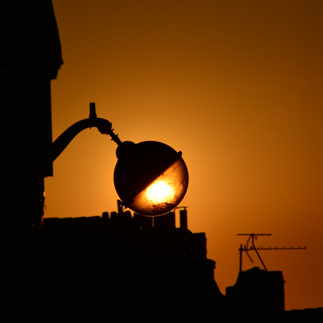 "When the sun decide to be a lamp" stock image