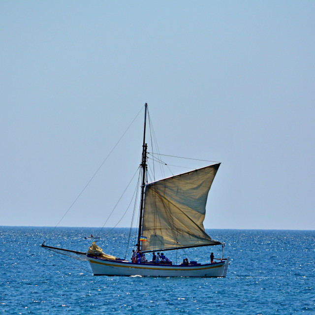 "A Provencal sails boat" stock image