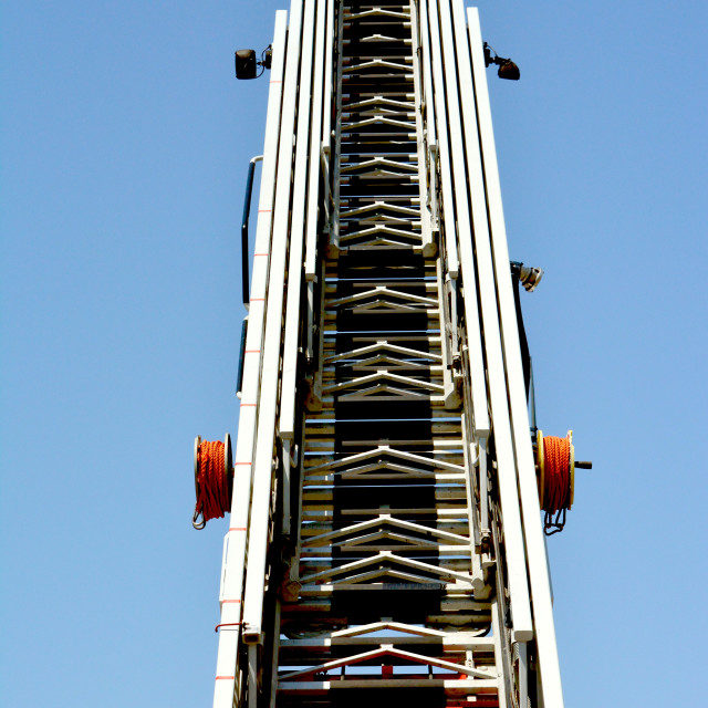 "A fireman ladder" by Amit Mendelsohn - £50.00 "A fireman ladder" stock image