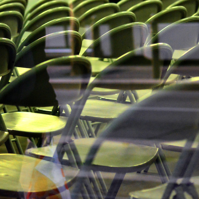 "Chairs of a conference" by Amit Mendelsohn - £50.00 "Chairs of a conference" stock image
