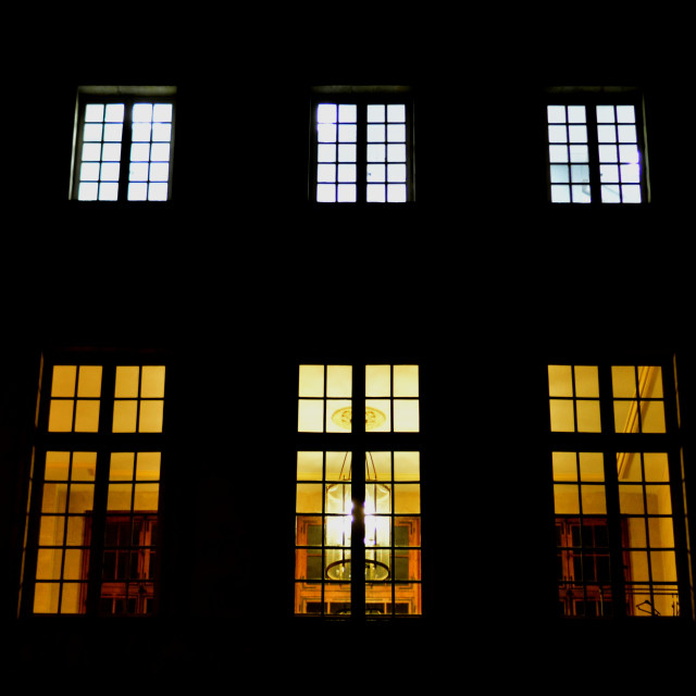 "Windows in the dark 2" stock image