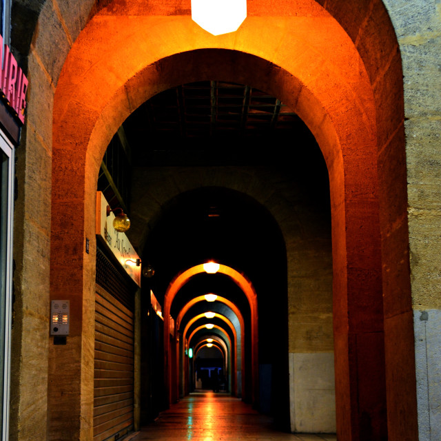 "The corridor of the quai du port" stock image