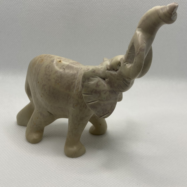 "Small Elephant Sculpted from Stone" stock image