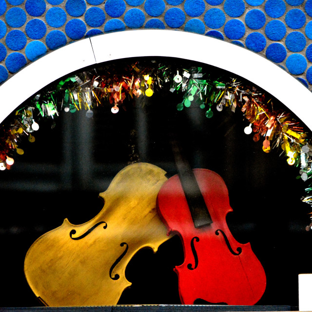 "Love of violins" by Amit Mendelsohn - £50.00 "Love of violins" stock image