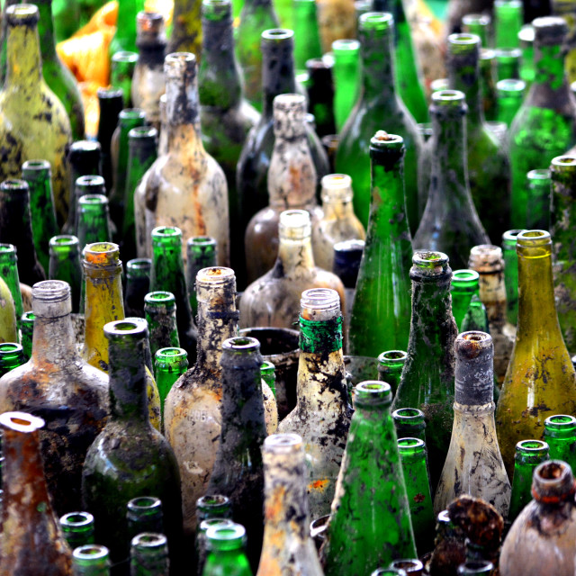"Bottles out of the sea" by Amit Mendelsohn - £50.00 "Bottles out of the sea" stock image