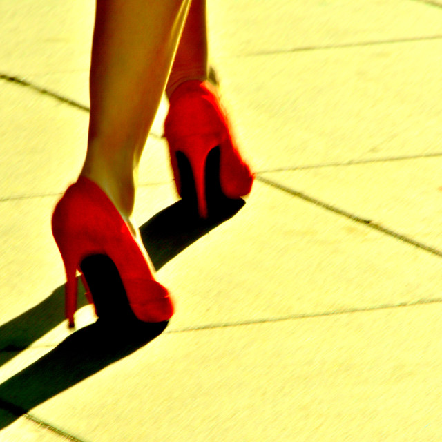 "Red shoes" by Amit Mendelsohn - £50.00 "Red shoes" stock image