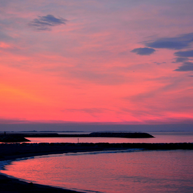 "Sunrise in ste. Maries de la mer" by Amit Mendelsohn - £50.00 "Sunrise in ste. Maries de la mer" stock image