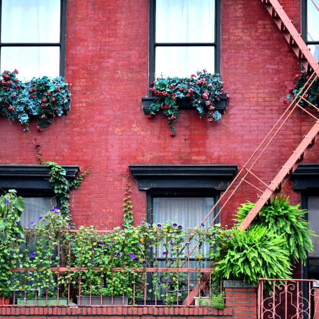 "Red building" by Amit Mendelsohn - £50.00 "Red building" stock image