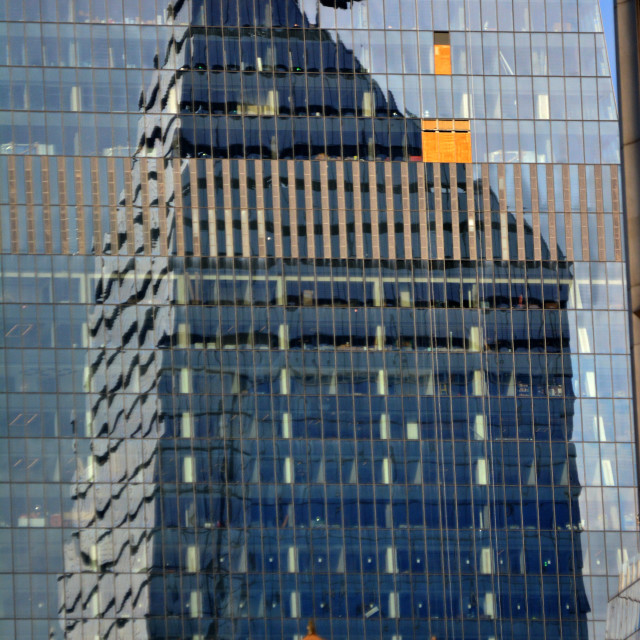 "A building reflecting" by Amit Mendelsohn - £50.00 "A building reflecting" stock image