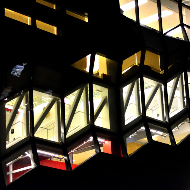 "Windows in the dark" by Amit Mendelsohn - £50.00 "Windows in the dark" stock image
