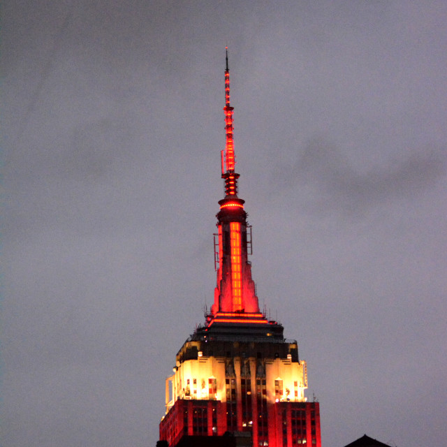 "The empire state building at night" by Amit Mendelsohn - £50.00 "The empire state building at night" stock image