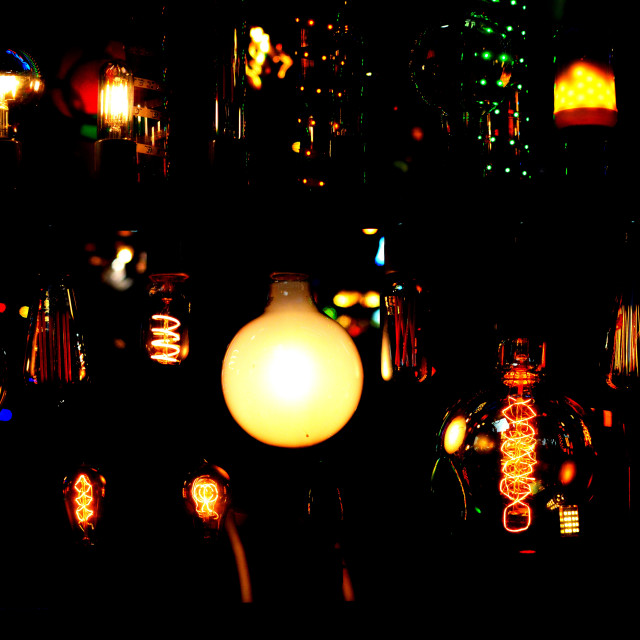 "Lights in the dark" by Amit Mendelsohn - £50.00 "Lights in the dark" stock image