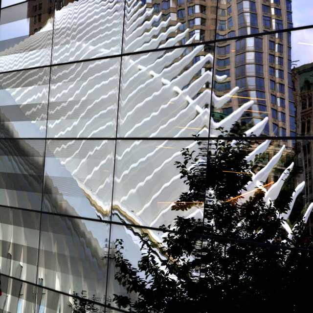 "Reflection on a glass building" by Amit Mendelsohn - £50.00 "Reflection on a glass building" stock image