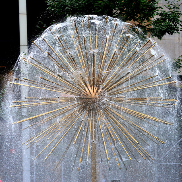 "Ball shaped fountain in NYC" by Amit Mendelsohn - £50.00 "Ball shaped fountain in NYC" stock image