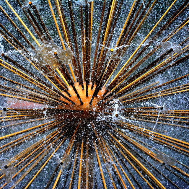 "Detail of a ball like fountain in NYC" by Amit Mendelsohn - £50.00 "Detail of a ball like fountain in NYC" stock image