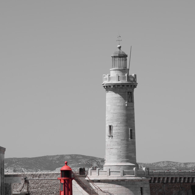 "Light tower and a little red one" by Amit Mendelsohn - £50.00 "Light tower and a little red one" stock image