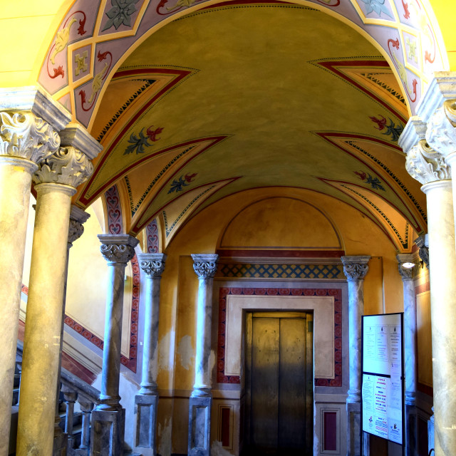 "The interior of the city hall building - Imperia" by Amit Mendelsohn - £50.00 "The interior of the city hall building - Imperia" stock image