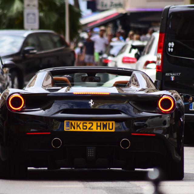 "A black Ferrari" by Amit Mendelsohn - £50.00 "A black Ferrari" stock image