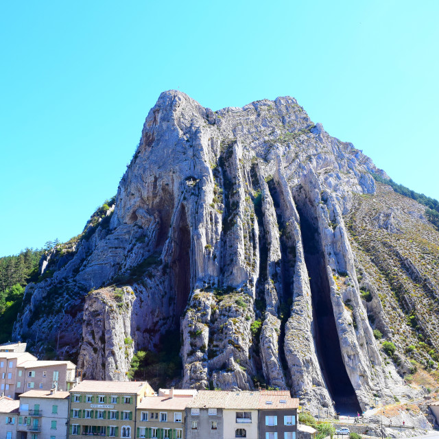 "The cliffs above Sisteron" by Amit Mendelsohn - £50.00 "The cliffs above Sisteron" stock image