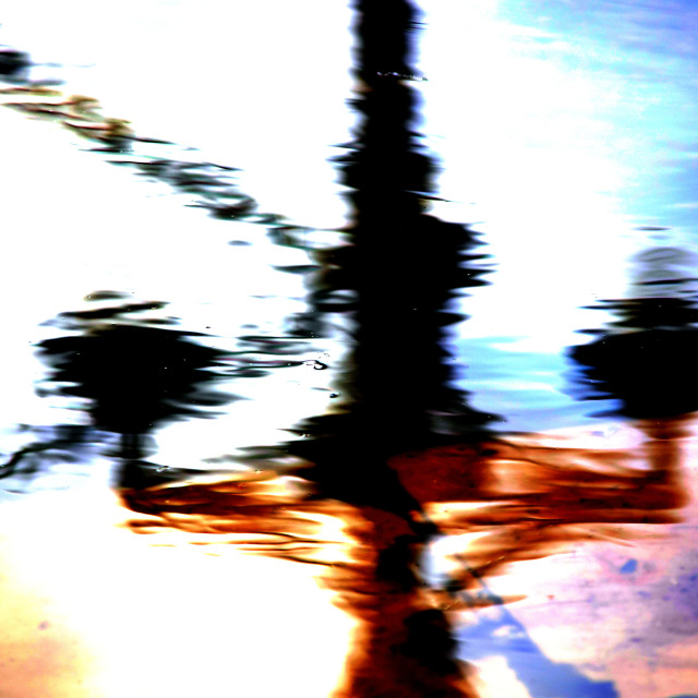 "A reflection of a street lamp" by Amit Mendelsohn - £50.00 "A reflection of a street lamp" stock image