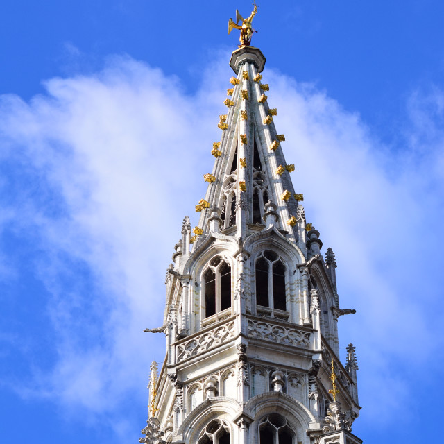 "One of Brussels building's towers" by Amit Mendelsohn - £50.00 "One of Brussels building's towers" stock image