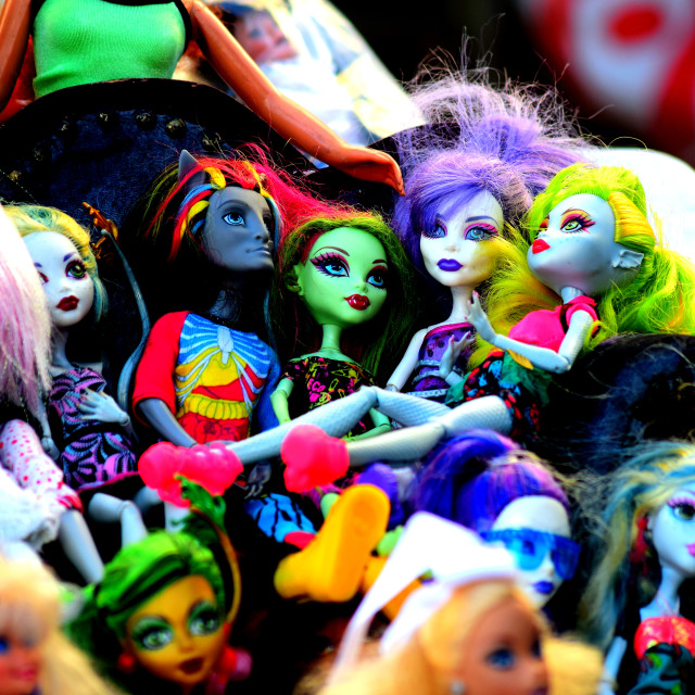 "Zombie barbies" by Amit Mendelsohn - £50.00 "Zombie barbies" stock image