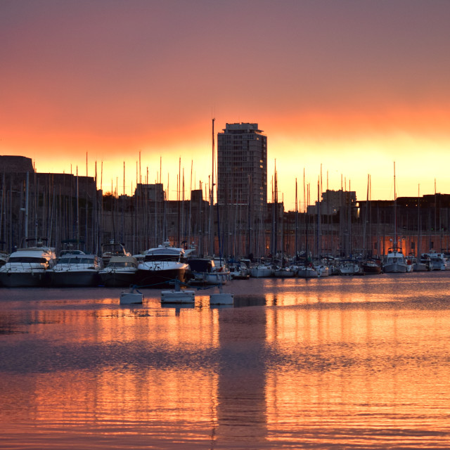 "A peaceful sunset" stock image