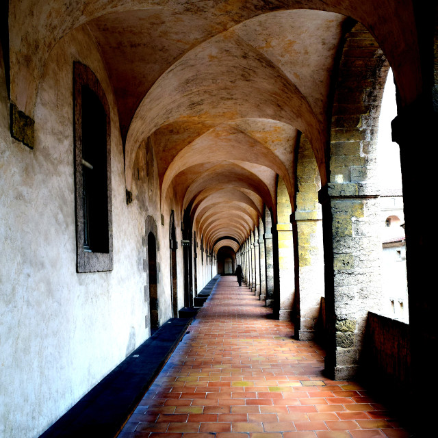 "The corridor of the vielle charité" stock image