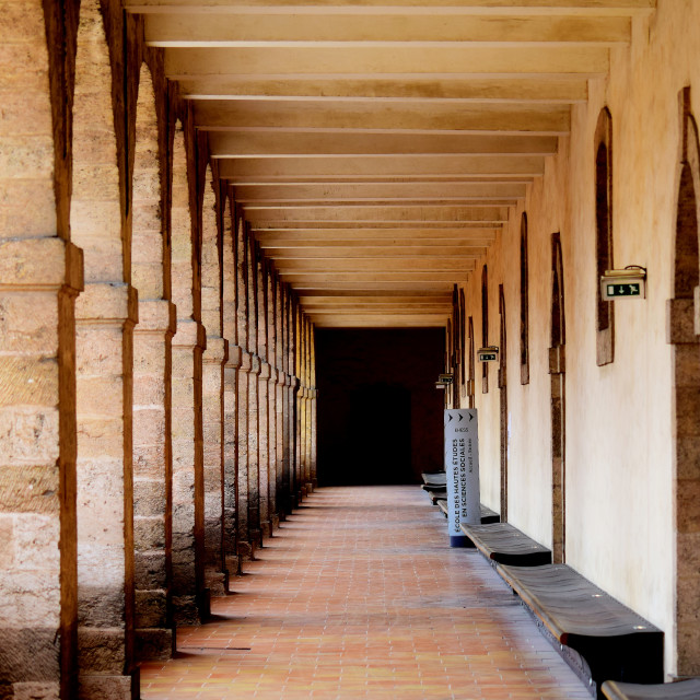 "The corridor of the vielle charité" stock image