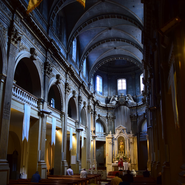 "The church in the Belsunce" stock image