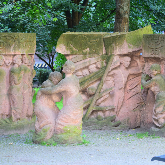 "The monument for the old synagogue" stock image