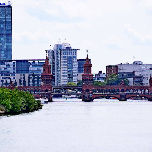 "The Oberbaum Bridge berlin" stock image