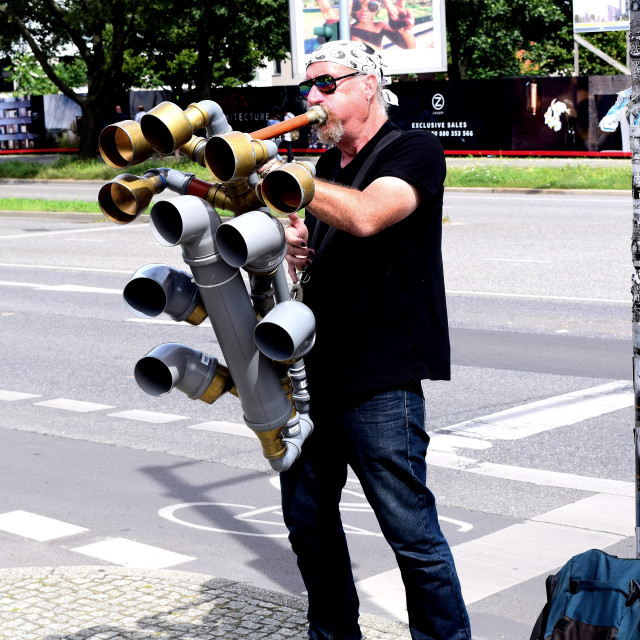 "Pipes without a bag" by Amit Mendelsohn - £50.00 "Pipes without a bag" stock image