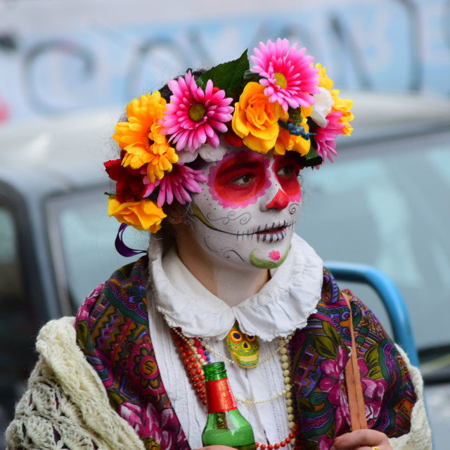 "The flower zombie" stock image