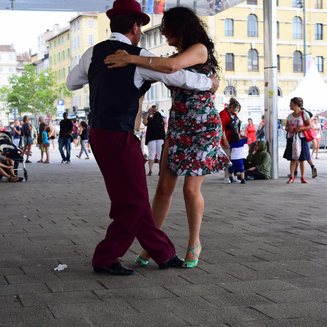 "the tango dancers" stock image