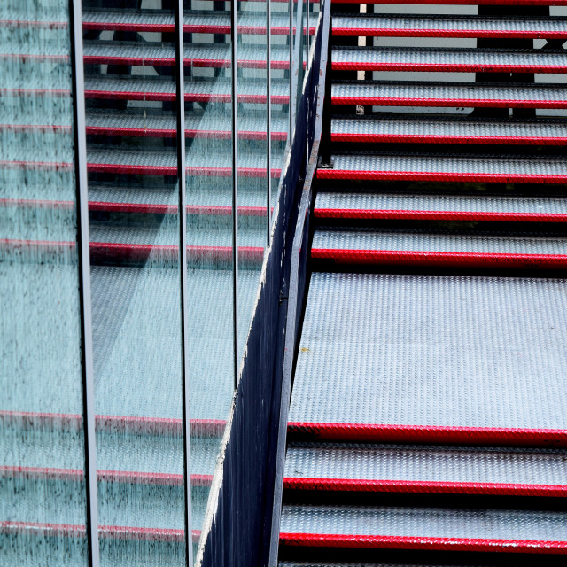 "Steps and reflection" stock image