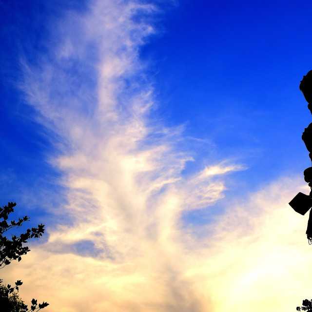 "A feather in the sky" stock image