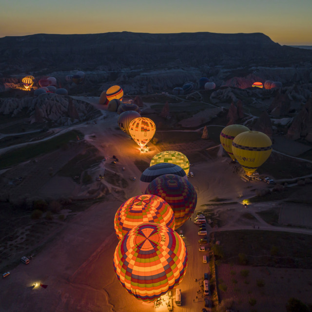 "Sunrise at Cappadocia hot air balloons" by Dimitris Tzankatian - $114.59 "Sunrise at Cappadocia hot air balloons" stock image