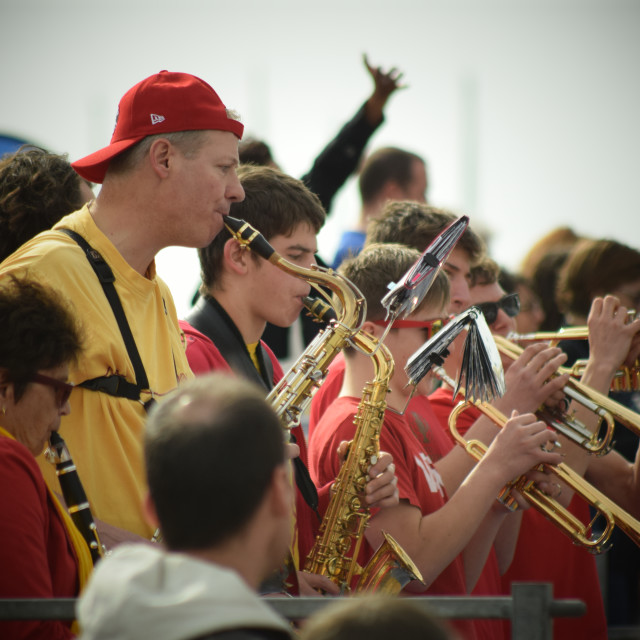 "And the band begins to play" stock image